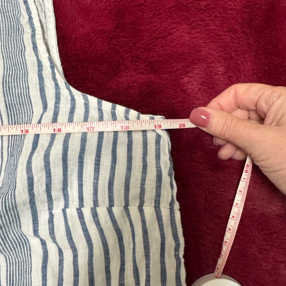 J Jill linen Striped Sleeveless Top in Blue and White - Picture 5 of 7